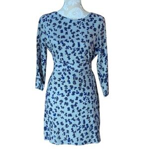 Grey/Blue Leopard print dress​